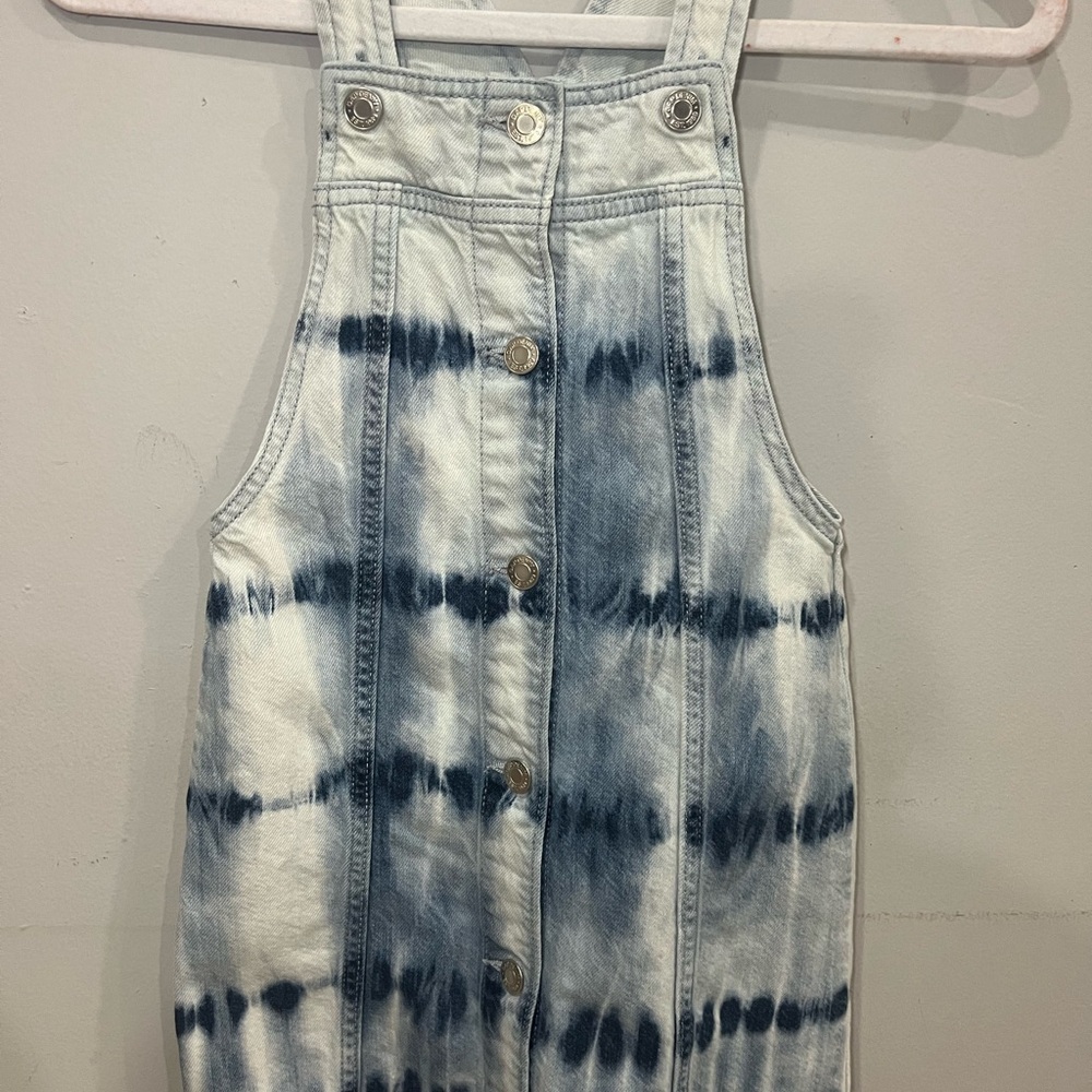 Tie-Dye Denim Button-Down Dress